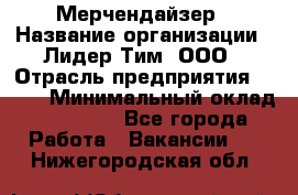 Мерчендайзер › Название организации ­ Лидер Тим, ООО › Отрасль предприятия ­ BTL › Минимальный оклад ­ 17 000 - Все города Работа » Вакансии   . Нижегородская обл.